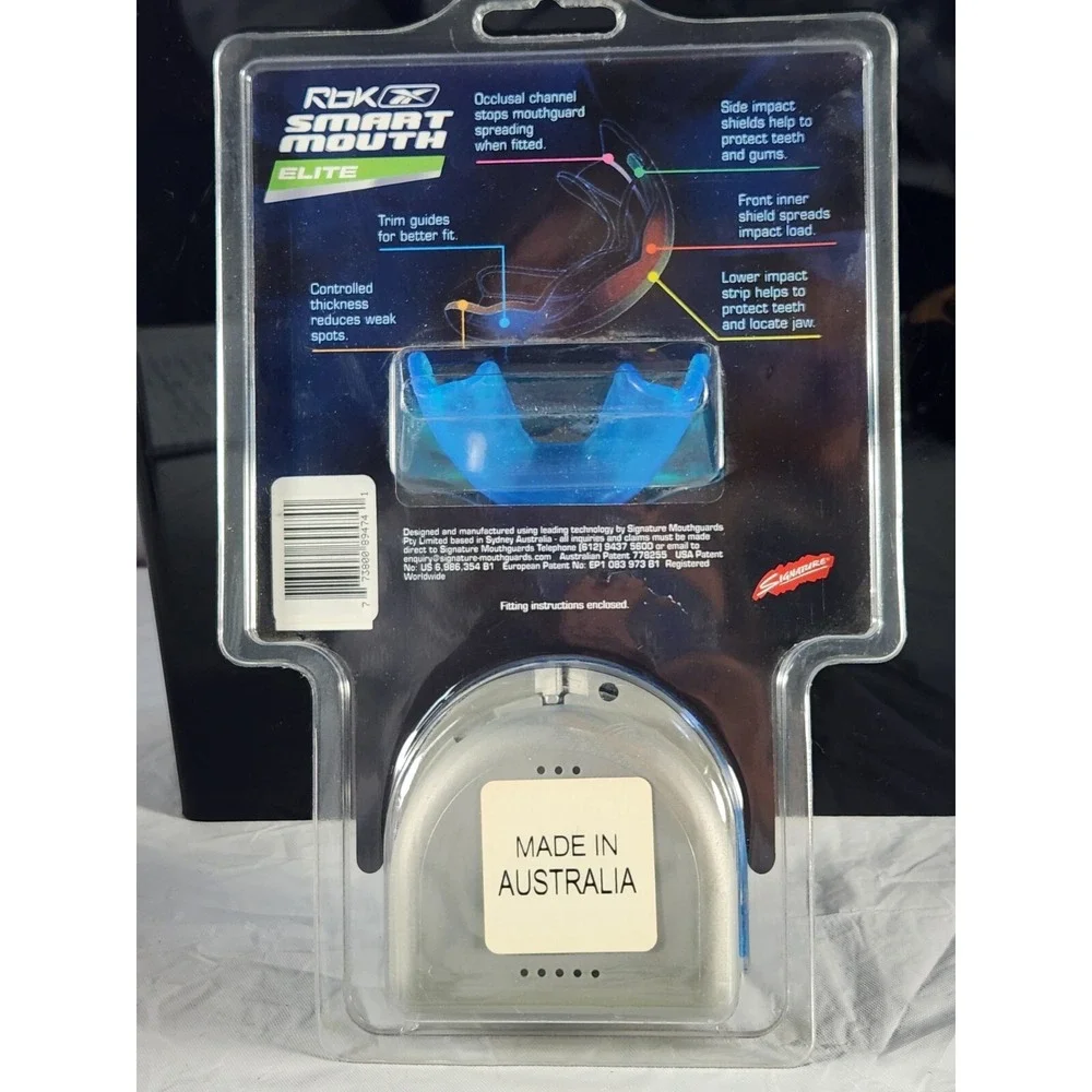 New Reebok Smart Mouth  mouth Adult 18 + guard  rbk strapped hockey football